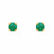 Boucles d'oreilles Boucles d’oreilles puces en or jaune 18 carats et émeraudes 58 Facettes 4931996CN