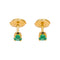 Boucles d'oreilles Boucles d’oreilles puces en or jaune 18 carats et émeraudes 58 Facettes 4931996CN