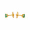 Boucles d'oreilles Boucles d’oreilles puces en or jaune 18 carats et émeraudes 58 Facettes 4931996CN