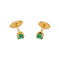Boucles d'oreilles Boucles d’oreilles puces en or jaune 18 carats et émeraudes 58 Facettes 4931996CN