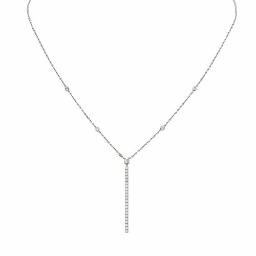 Collier Messika Collier Gatsby Or blanc Diamant 58 Facettes 4933850RV