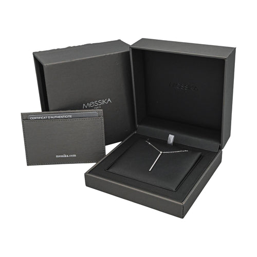 Collier Messika Collier Gatsby Or blanc Diamant 58 Facettes 4933850RV