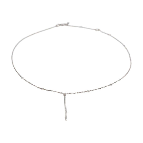 Collier Messika Collier Gatsby Or blanc Diamant 58 Facettes 4933850RV