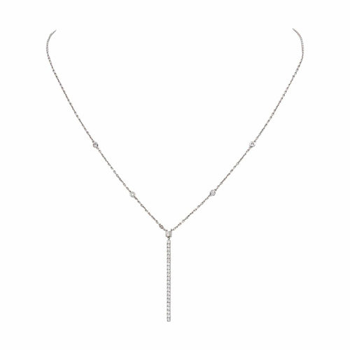 Collier Messika Collier Gatsby Or blanc Diamant 58 Facettes 4933850RV