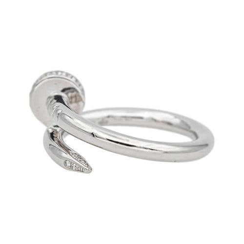 Bague 52 Cartier Juste un Clou - Bague en or blanc 18 carats et diamants 58 Facettes 4944090RV