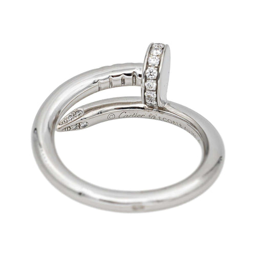 Bague 52 Cartier Juste un Clou - Bague en or blanc 18 carats et diamants 58 Facettes 4944090RV