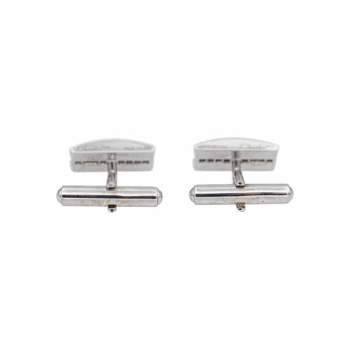 Boutons de manchette Bachet Gentleman - Boutons de manchette en or blanc et diamants 58 Facettes 4948730CN