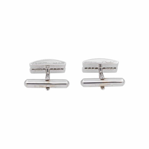 Boutons de manchette Bachet Gentleman - Boutons de manchette en or blanc et diamants 58 Facettes 4948730CN