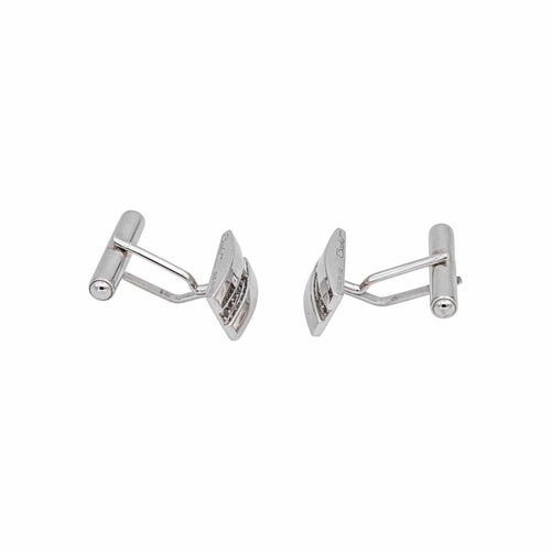 Boutons de manchette Bachet Gentleman - Boutons de manchette en or blanc et diamants 58 Facettes 4948730CN