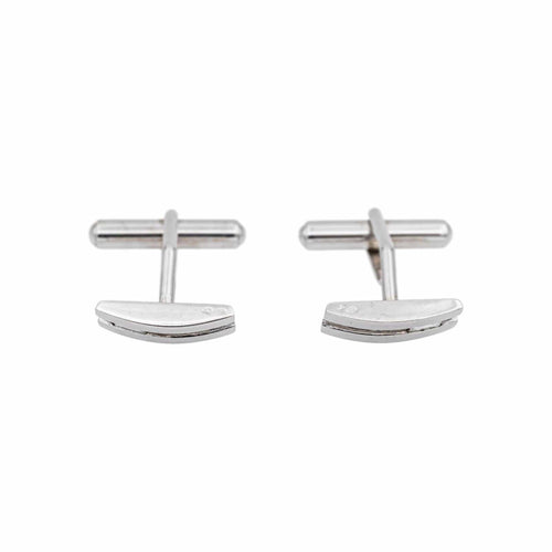 Boutons de manchette Bachet Gentleman - Boutons de manchette en or blanc et diamants 58 Facettes 4948730CN