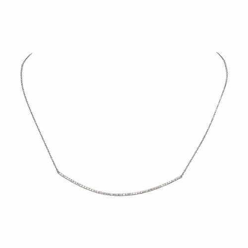 Collier Collier Or blanc Diamant 58 Facettes 4951640CN