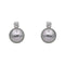 Boucles d'oreilles Boucles d'oreilles en or blanc 18 carats avec perles de Tahiti et diamants 58 Facettes 4951641CN