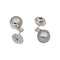 Boucles d'oreilles Boucles d'oreilles en or blanc 18 carats avec perles de Tahiti et diamants 58 Facettes 4951641CN