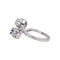 Bague 53 Bague toi et moi en or blanc 18 carats avec diamants et saphir 58 Facettes 4951644CN