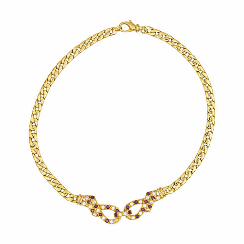 Collier Collier Or jaune Diamant, Rubis 58 Facettes 4951645CN