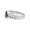Bague 57 Bague en or blanc 18 carats au saphir et diamants 58 Facettes 4951646CN