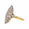 Bague 53 Bague marquise pavée de diamants en or jaune et blanc 18 carats 58 Facettes 4951648CN