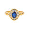 Bague 51 Bague Or jaune Saphir, Diamant 58 Facettes 4951649CN