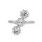 Bague 49 Bague trilogie en platine 950 sertie de 3 diamants 58 Facettes 4951650CN