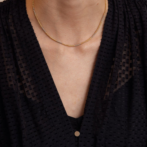 Collier Collier "Yohanne" ras-de-cou en trois ors 18 carats 58 Facettes BO/230004