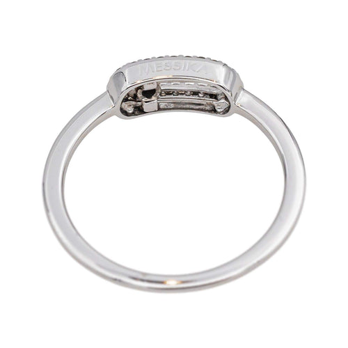 Bague 51 Messika Move Uno - Bague pavée en or blanc et diamants 58 Facettes 4993415CN