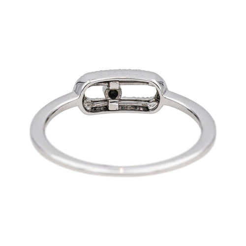 Bague 51 Messika Move Uno - Bague pavée en or blanc et diamants 58 Facettes 4993415CN