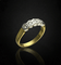 Bague Bague rivière en or jaune et or blanc 18K avec diamants 58 Facettes