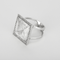 Bague 53 Bague cocktail en or blanc, aigue-marine : 10 carats et diamants : 0,20 carat 58 Facettes DV31450-45