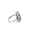 Bague 56 Art déco - Bague en or blanc saphirs roses 58 Facettes 50454