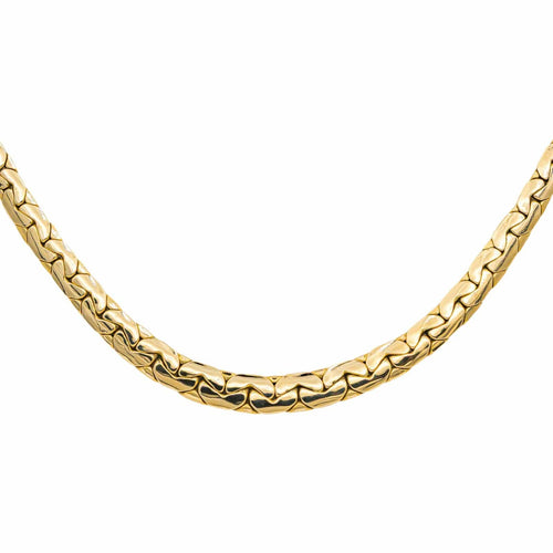 Collier Collier maille haricot en or jaune 18 carats 58 Facettes 5002421CN