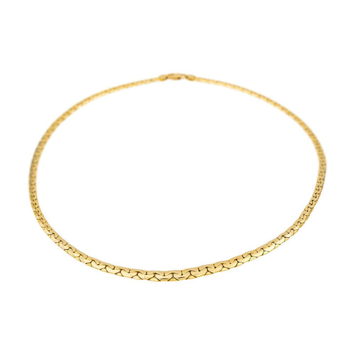 Collier Collier maille haricot en or jaune 18 carats 58 Facettes 5002421CN
