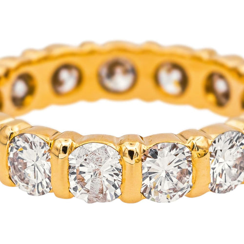 Bague 52 Bague alliance américaine en or jaune 18 carats et diamants 58 Facettes 5018772RV