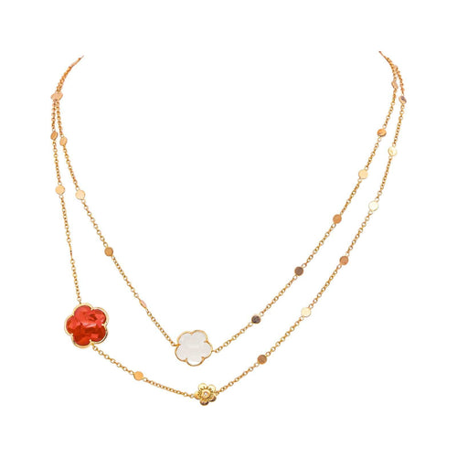 Collier Pasquale Bruni Bon Ton - Collier sautoir en or rose cornaline et quartz laiteux 58 Facettes 5087956RV