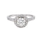 Bague 53 Bague solitaire en or blanc 18 carats et diamants 58 Facettes 5088247RV
