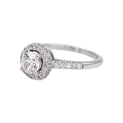Bague 53 Bague solitaire en or blanc 18 carats et diamants 58 Facettes 5088247RV
