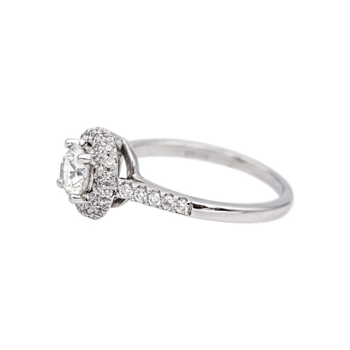 Bague 53 Bague solitaire en or blanc 18 carats et diamants 58 Facettes 5088247RV