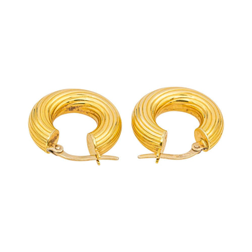 Boucles d'oreilles Créoles - Boucles d’oreilles en or jaune 18 carats 58 Facettes 5119888RV