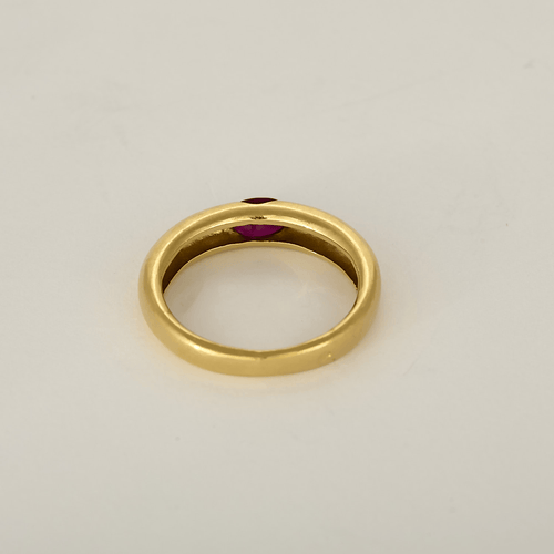 Bague 54 Bague jonc en or jaune et rubis : 0,45 carat 58 Facettes DV32960-2