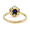 Bague 54 Bague marguerite en or 18 ct avec saphir et diamants 58 Facettes F08ACFC2E67A42D297C9E07EEDF941FB