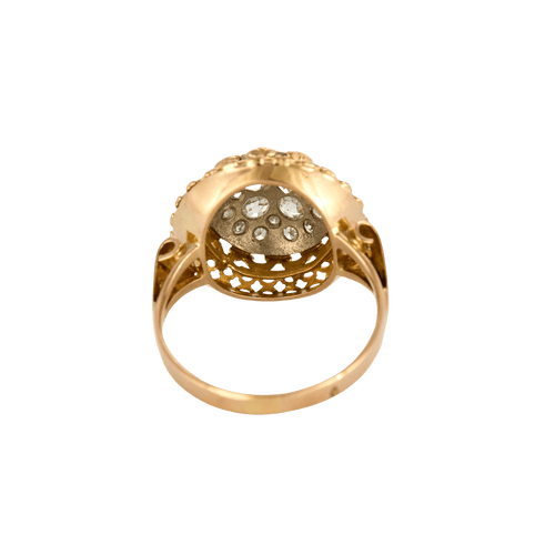 Bague 60 Bague ancienne en or jaune 18k pavée de diamants 58 Facettes BO/240030