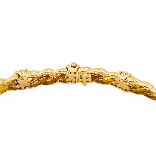 Collier O.J. Perrin - Collier ras-de-cou tressé en or jaune et diamants 58 Facettes 577638GD