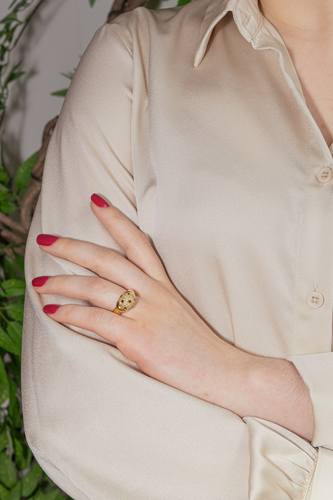 Bague 56 Bague en or jaune 18 carats avec saphirs et diamants 58 Facettes 577641GD