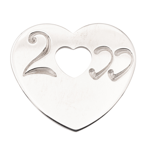 Pendentif Poiray - Pendentif cœur en or blanc 18 carats 58 Facettes 577832CN