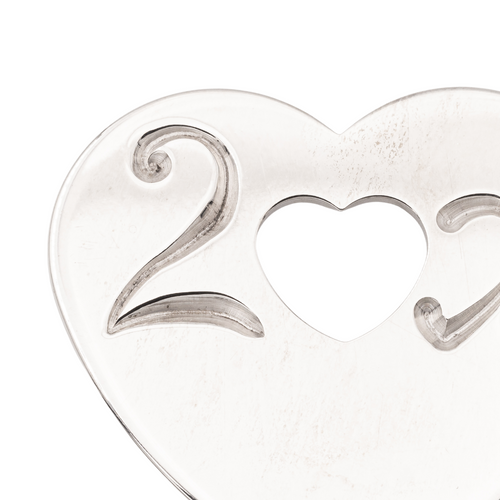 Pendentif Poiray - Pendentif cœur en or blanc 18 carats 58 Facettes 577832CN