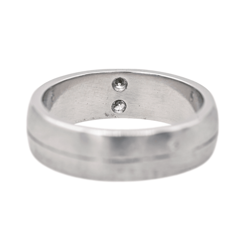 Bague 65 Bague alliance en platine sertie de diamants 58 Facettes 578038CD