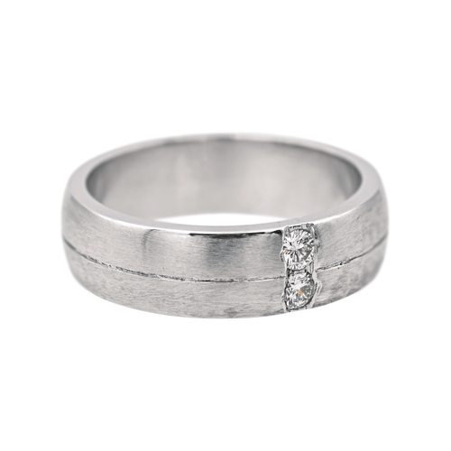 Bague 65 Bague alliance en platine sertie de diamants 58 Facettes 578038CD