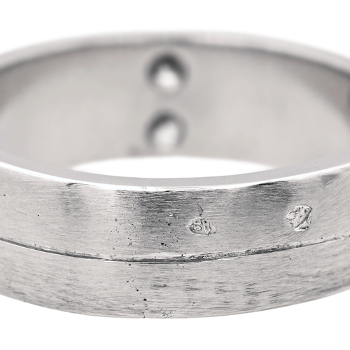 Bague 65 Bague alliance en platine sertie de diamants 58 Facettes 578038CD