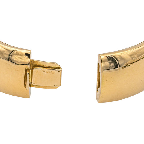 Bracelet Bracelet jonc ouvrant ovale en or jaune 18 carats 58 Facettes 578051CD