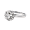 Bague 51 Bague solitaire en or blanc 18 carats avec diamant brillant 0,50 ct 58 Facettes 578058CD