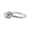 Bague 51 Bague solitaire en or blanc 18 carats avec diamant brillant 0,50 ct 58 Facettes 578058CD